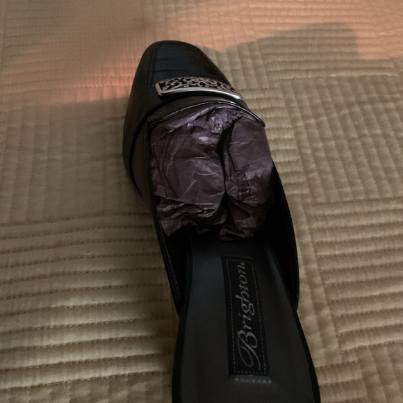 New Brighton Black and Silver Slip-On Loafers - Picture 8 of 9